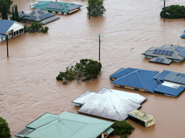 houses under water in floods