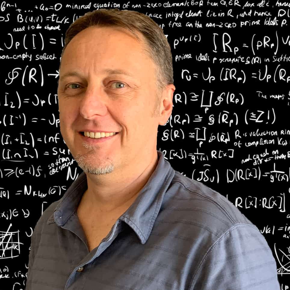 Dr Hamish Waterer with mathematics background