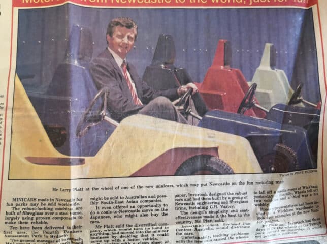 Larry made the local news with Invartech's design and production of a better minicar